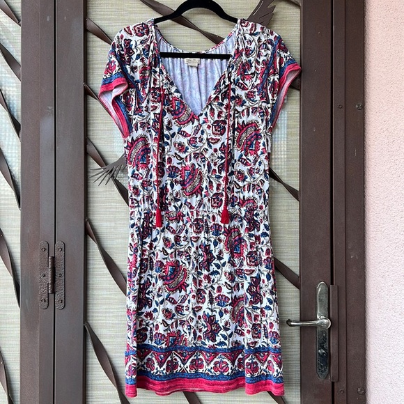 🌺 Lucky Brand Floral Short Sleeve Mini Dress 🌺 - Picture 1 of 9